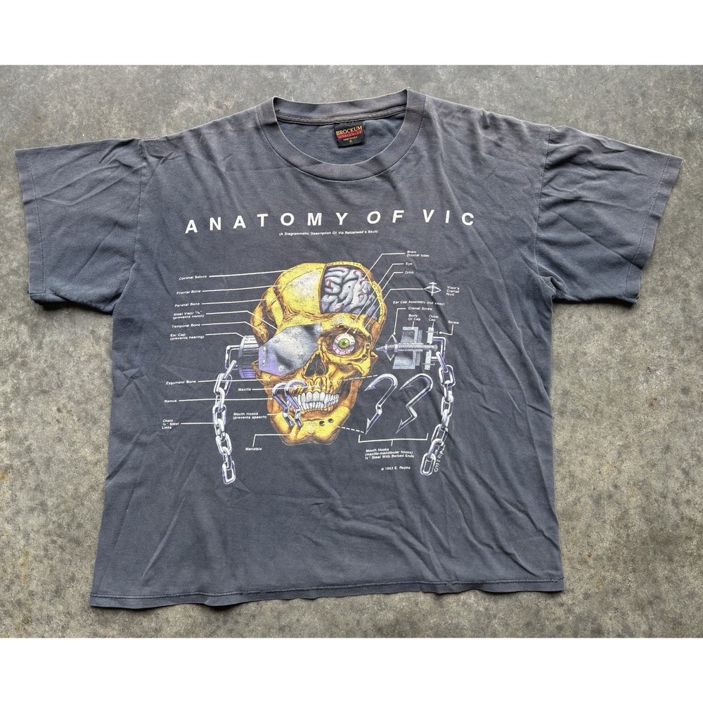 VTG Original 1993 Megadeath Anatomy Of Vic RARE Single Stitch GRAIL T-shirt XL